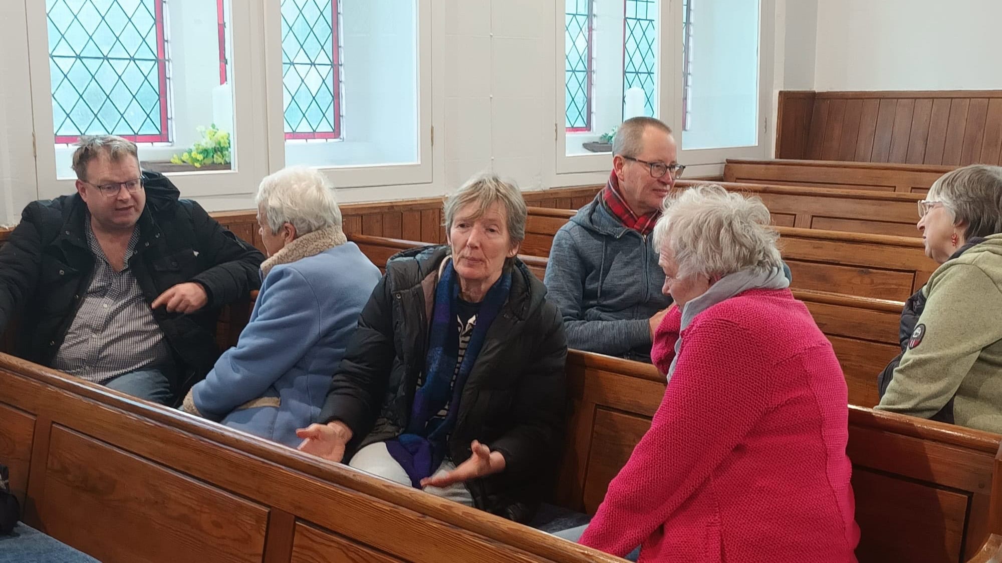 Volunteers in Penmaenmawr practice active listening